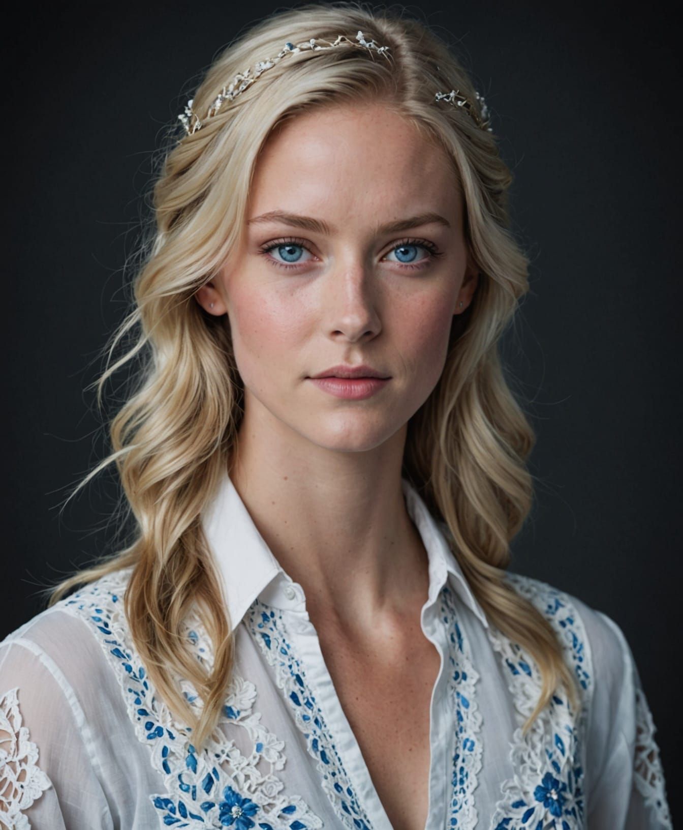 Majestic White Knight in Armor