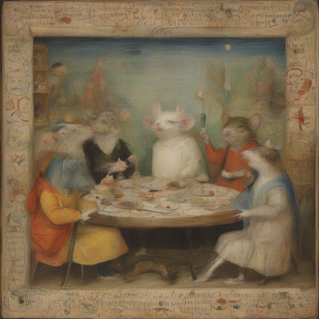 Mouse Teaches Natural Law, Ensor and Bosch Style