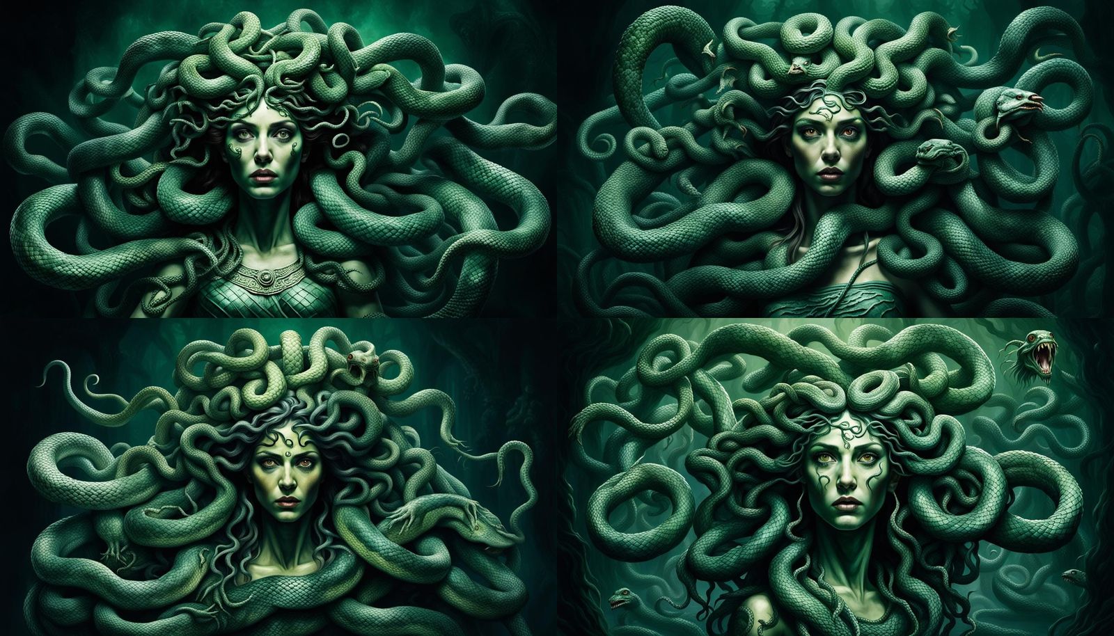 Medusa's Fear: A Portrait of Serpents and Dread