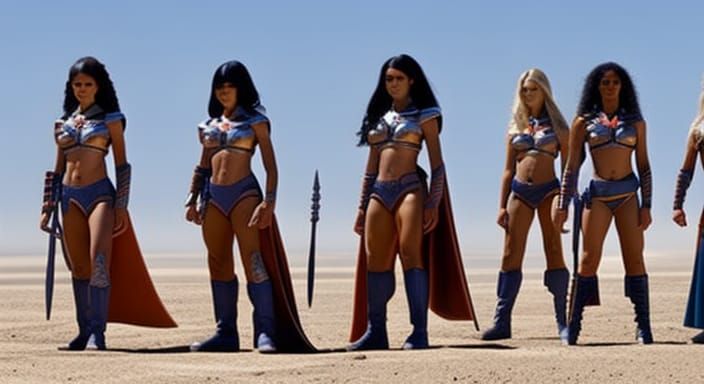 Earth Spaceship Lands on Amazon Warrior Planet