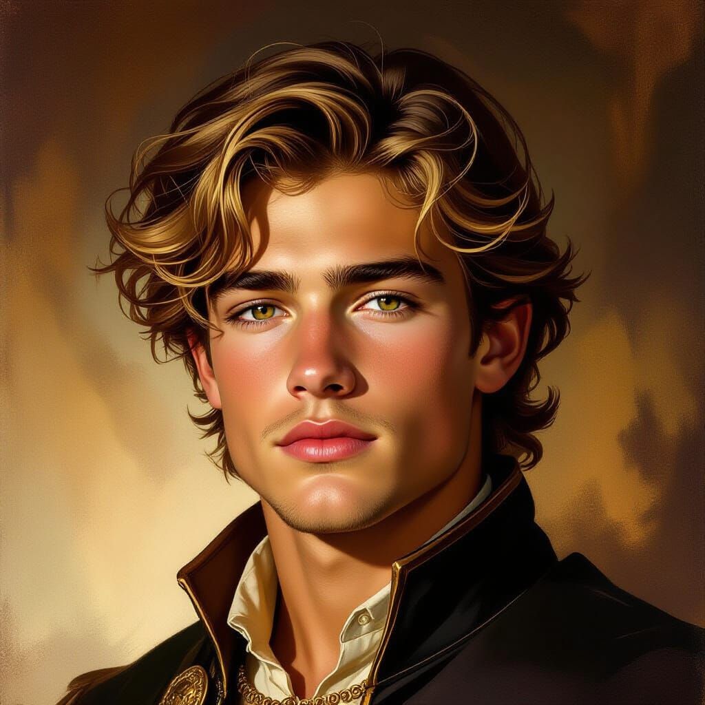 Regal King Belgarion in Dramatic Chiaroscuro Style