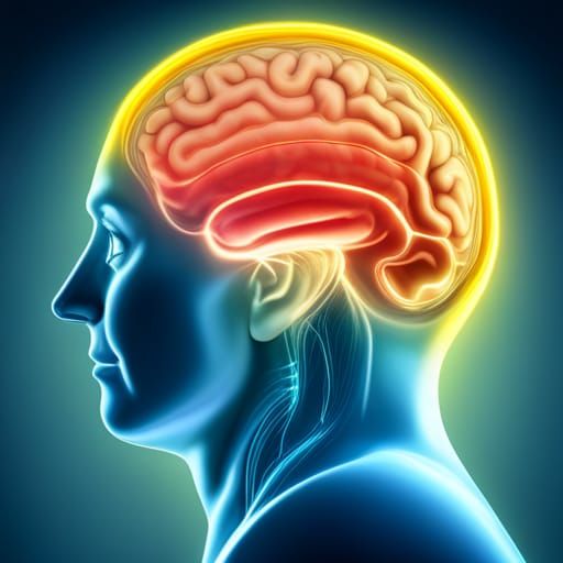 Detailed MRI Scan of Creative Idea, Photoillustration