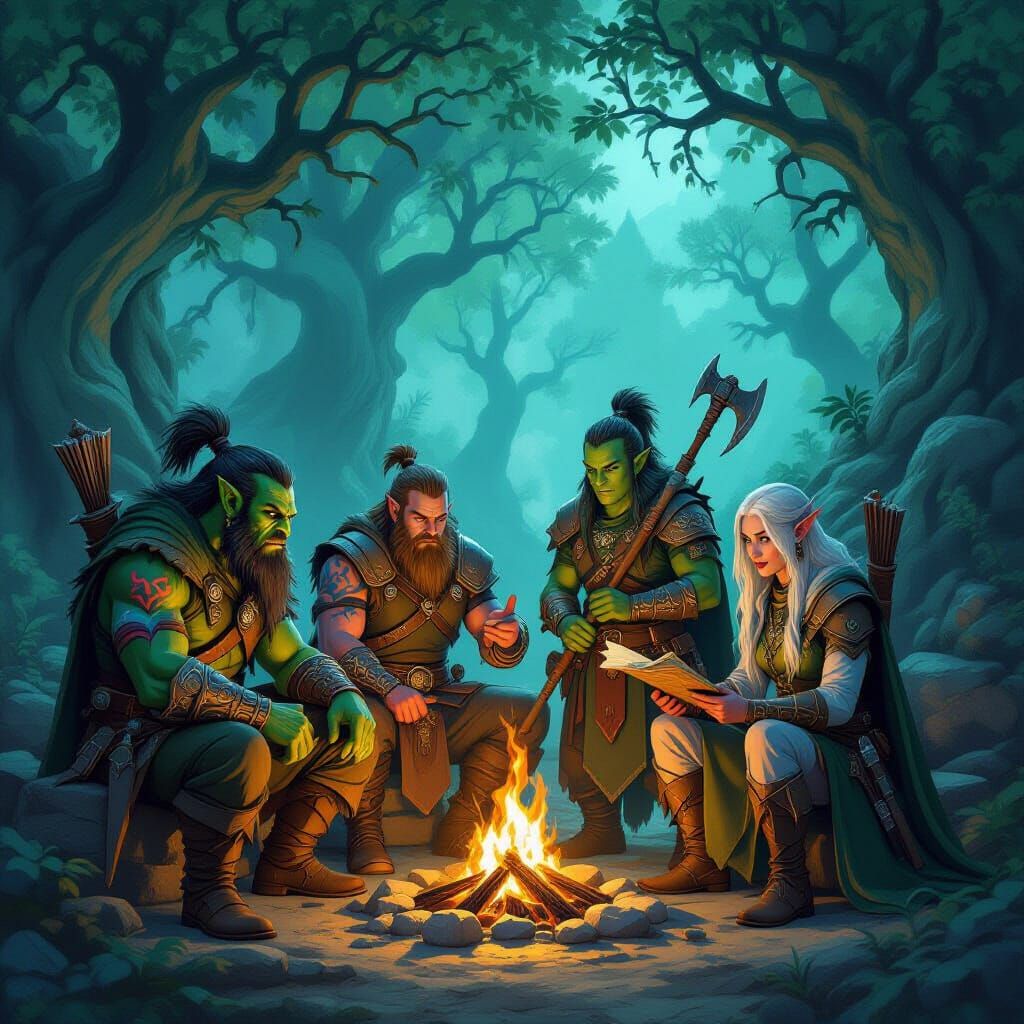 Fantasy Adventurers Gather at Sacred Site