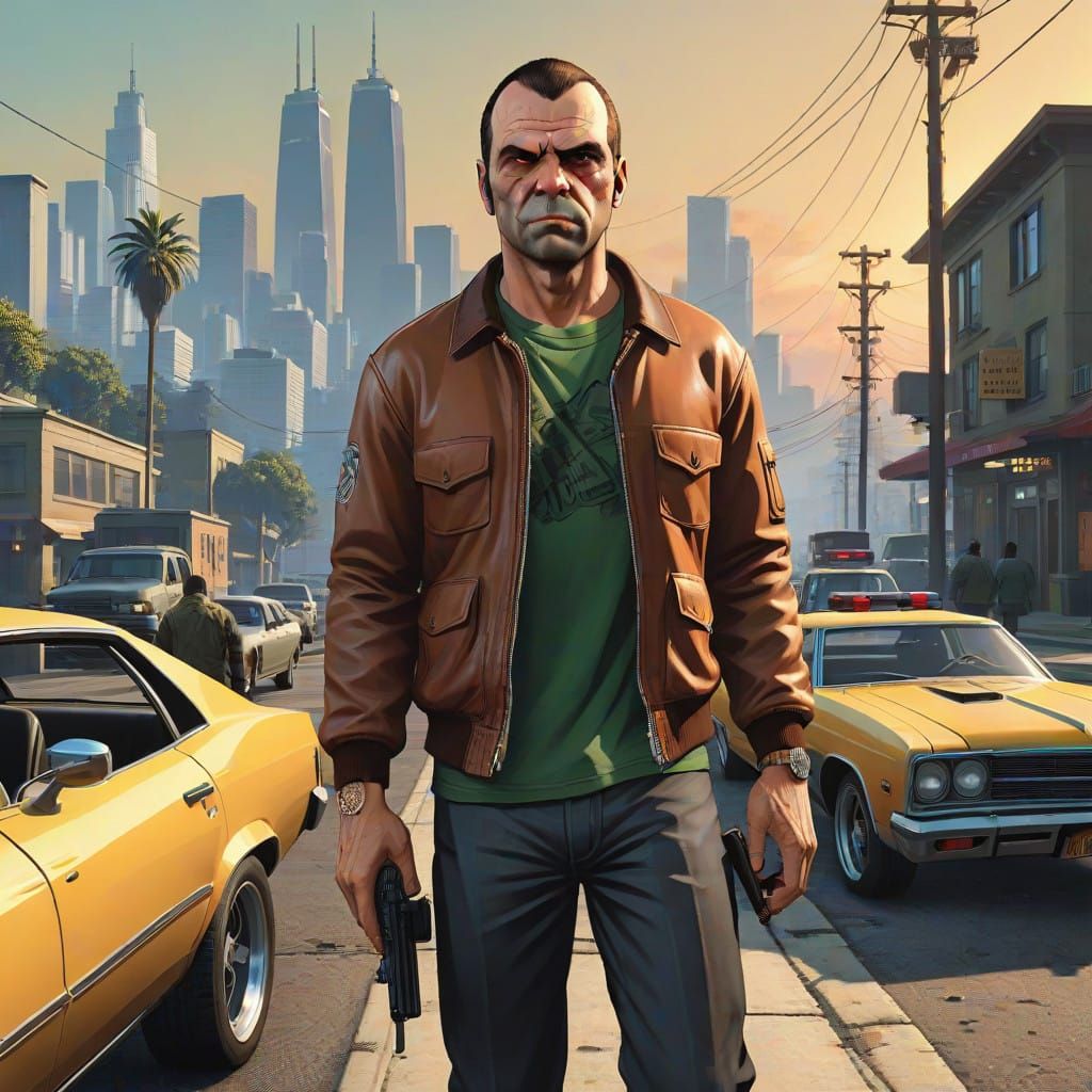 Hyper-realistic people from GTA 5 Online