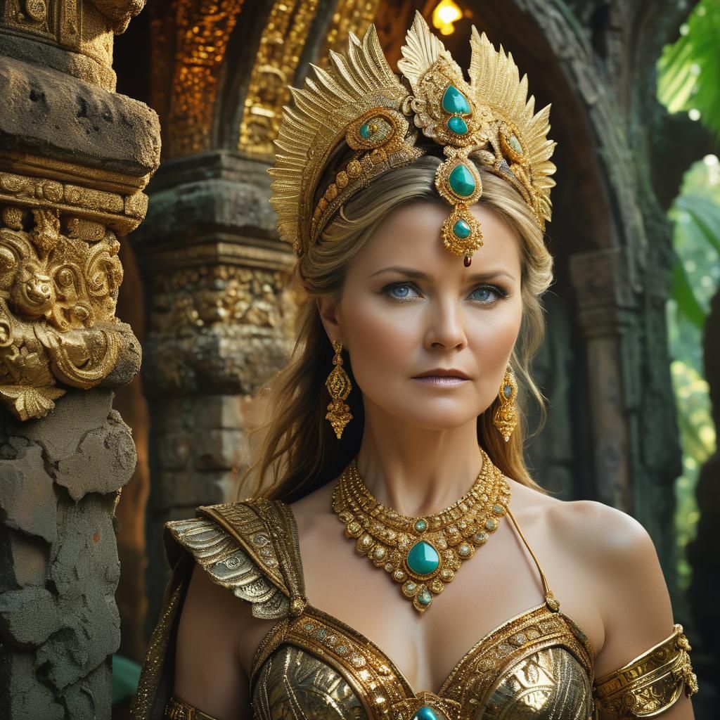 Shakti in Jungle Temple Ruins Portrait