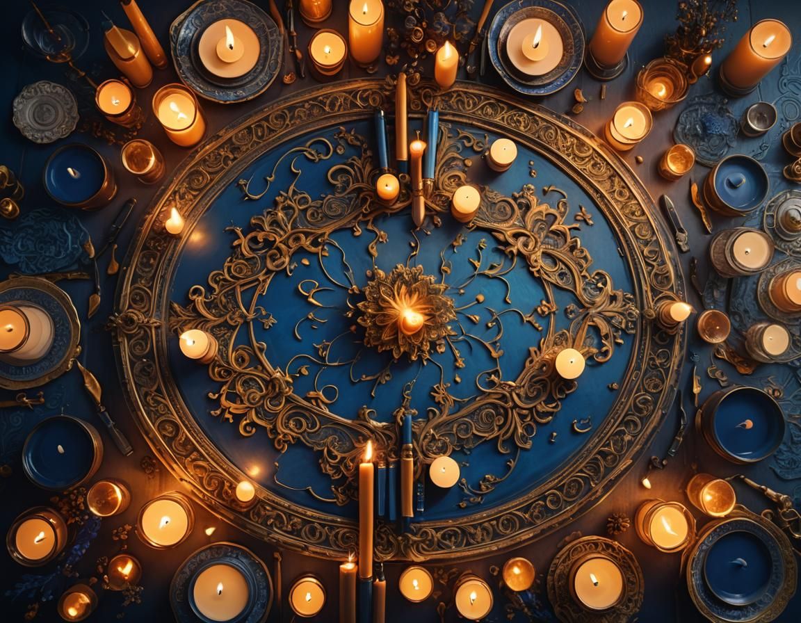 Ornate Table in Art Nouveau Fantasy Concept Art