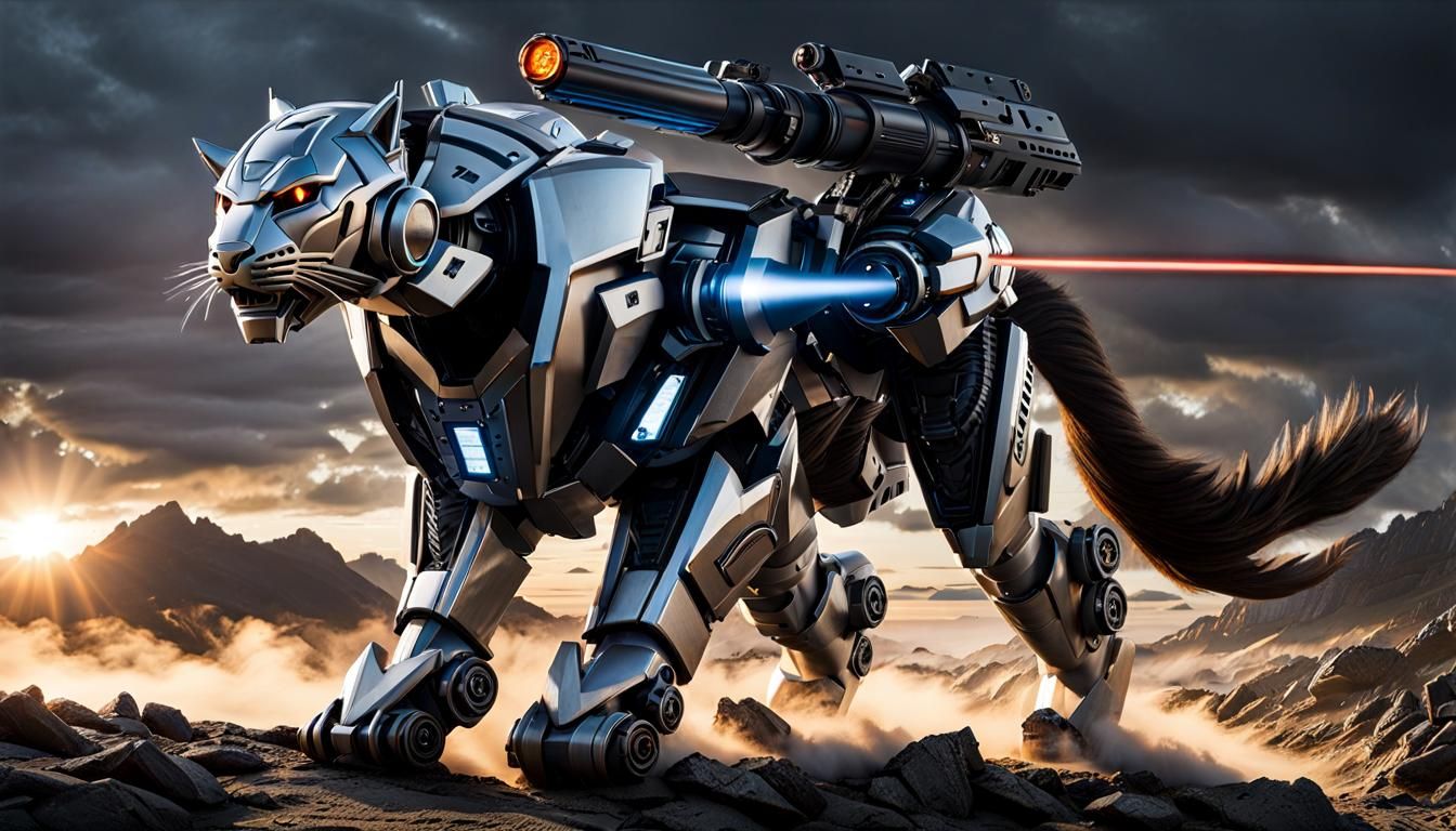 Cybernetic Displacer Beast Prowling Megacity Streets