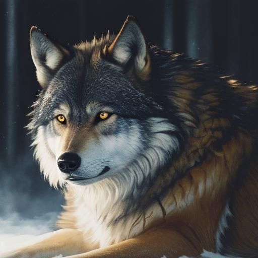 Cinematic Melted Butter Dripping from Wolf Fur