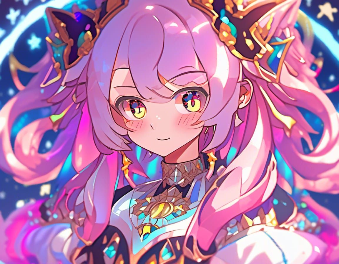 Colorful Cosmic Reflections over Sci-Fi World