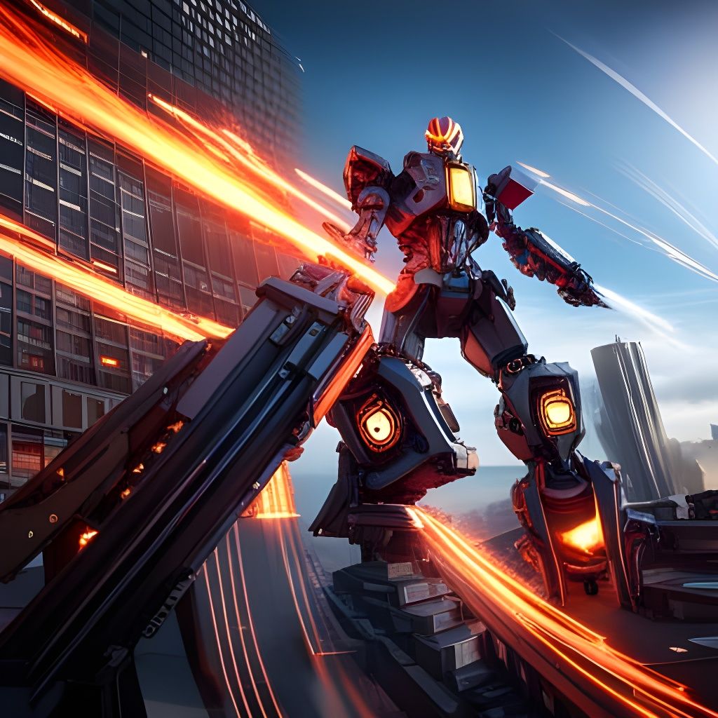 Gundam Mecha with ghost rider flames 🔥