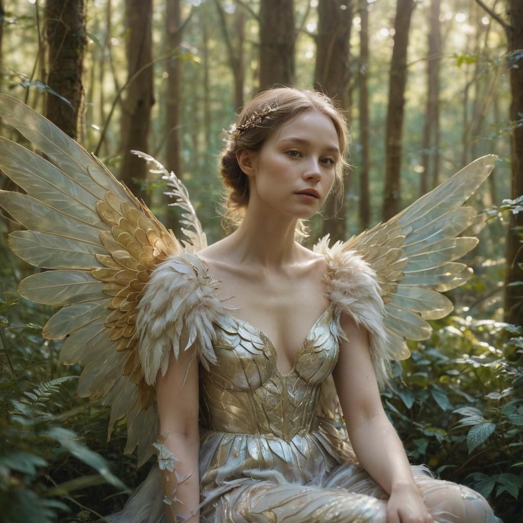 Ethereal Dream Creature in Whimsical Forest Glade