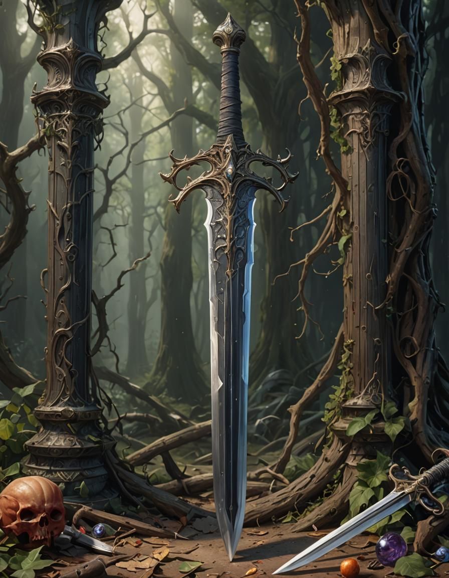 Hyperrealistic Longsword Concept Art in 8k