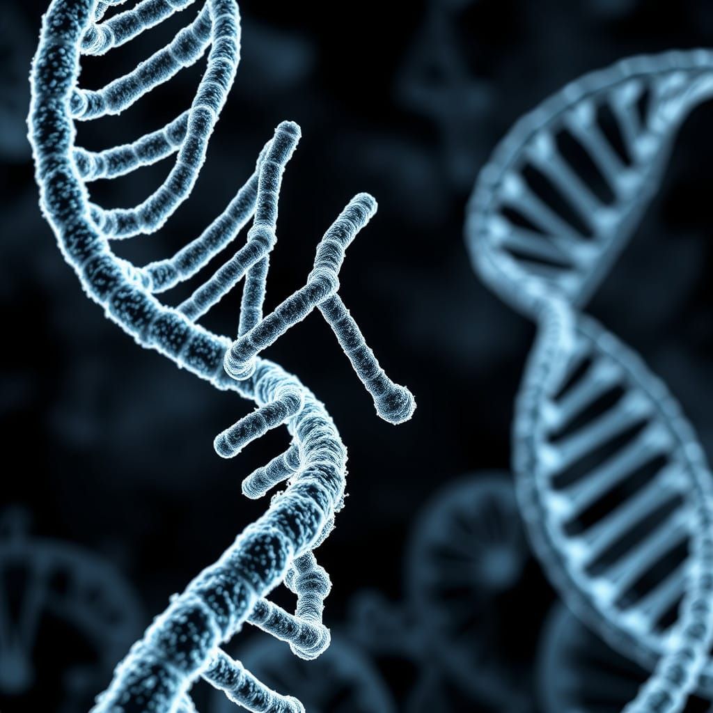 Double Helix Structure of Deoxyribonucleic Acid in Photoreal...