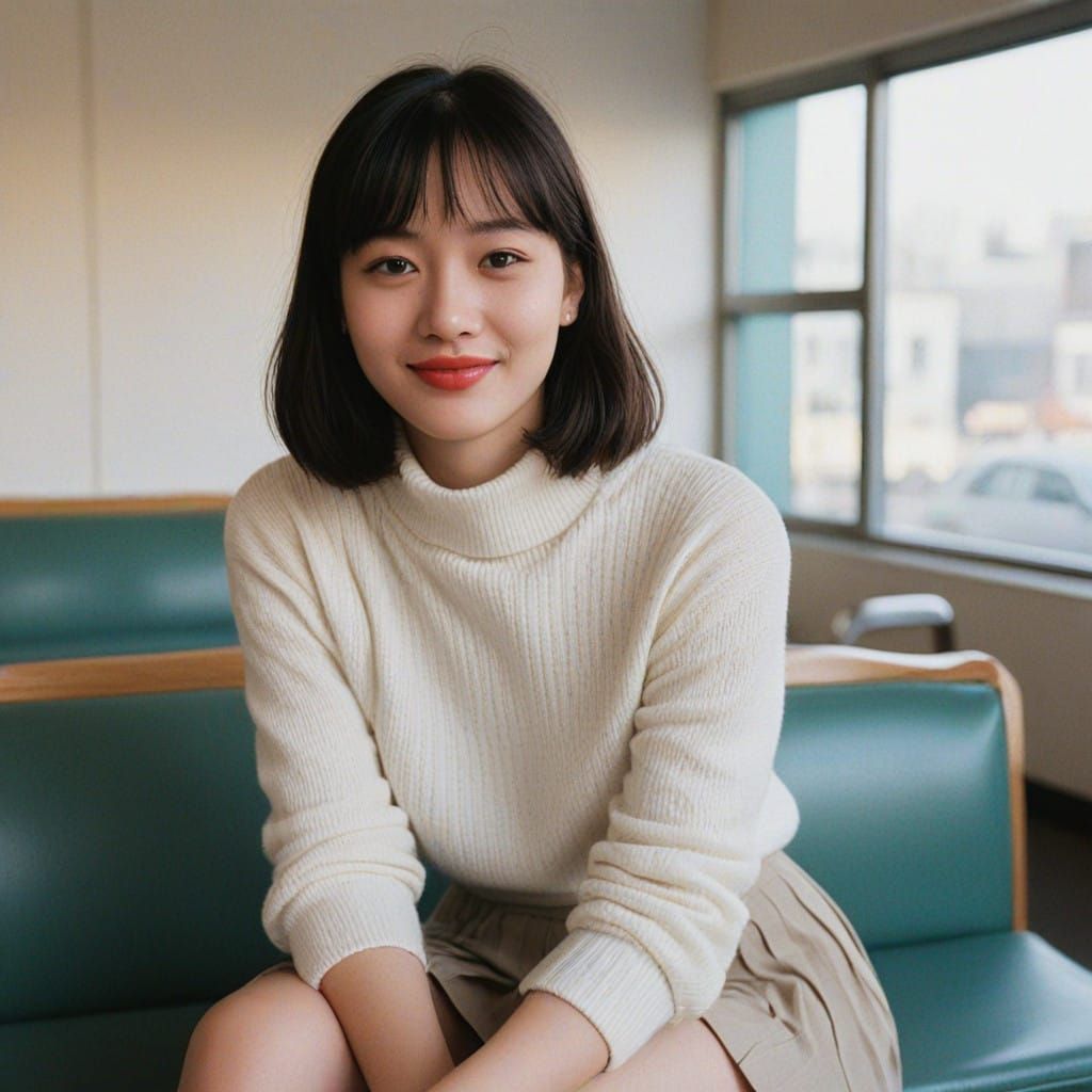 Young Woman in Soft Light, Cinematic Still
