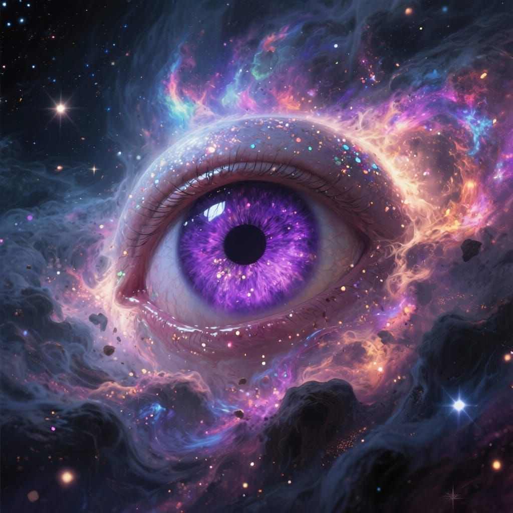 The Eye of the Universe in a Cosmic Storm