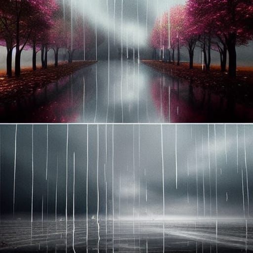 Stunning Rain Reflection in Digital Matte Painting