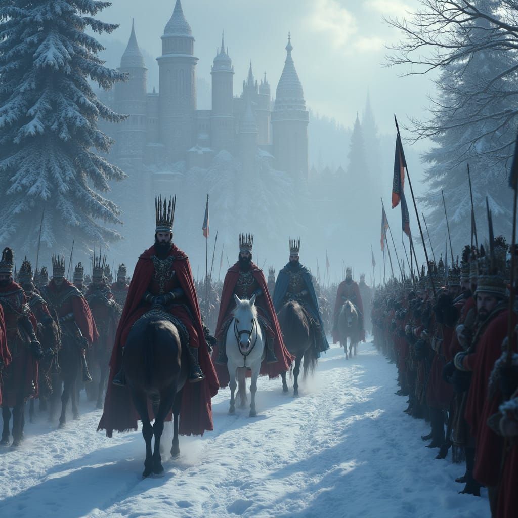 Winter Kingdom with all the Kings men on parade.