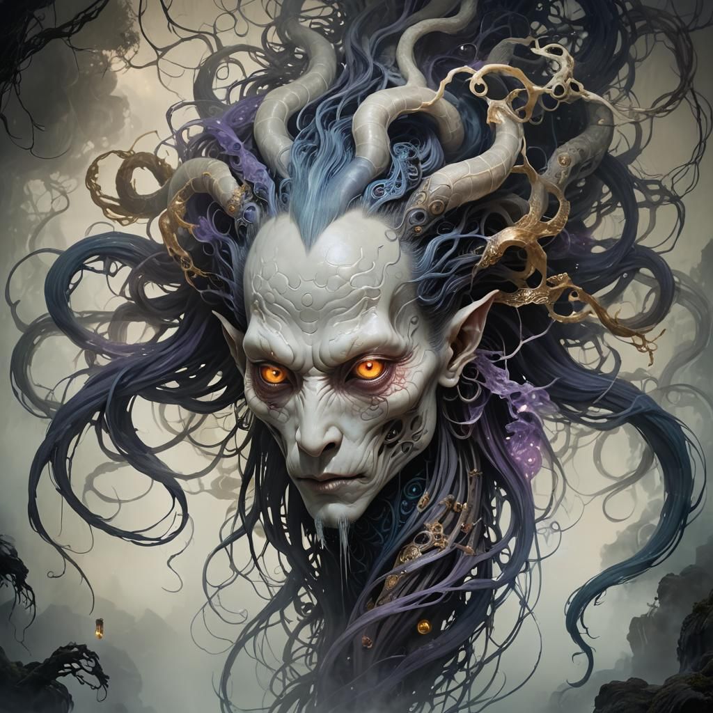 Ethereal Ghostly Chinese Monster in Hyperrealism