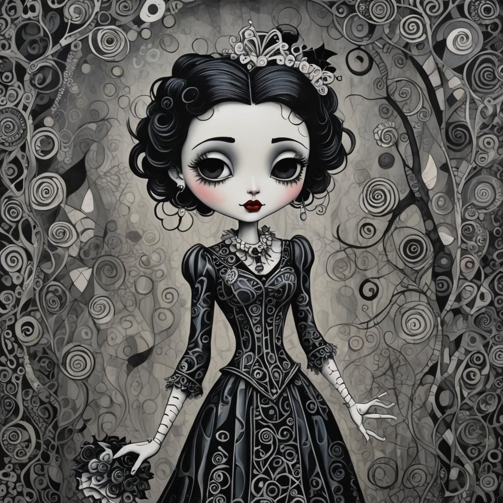 Betty Boop and Beetlejuice: A Tim Burton Wedding