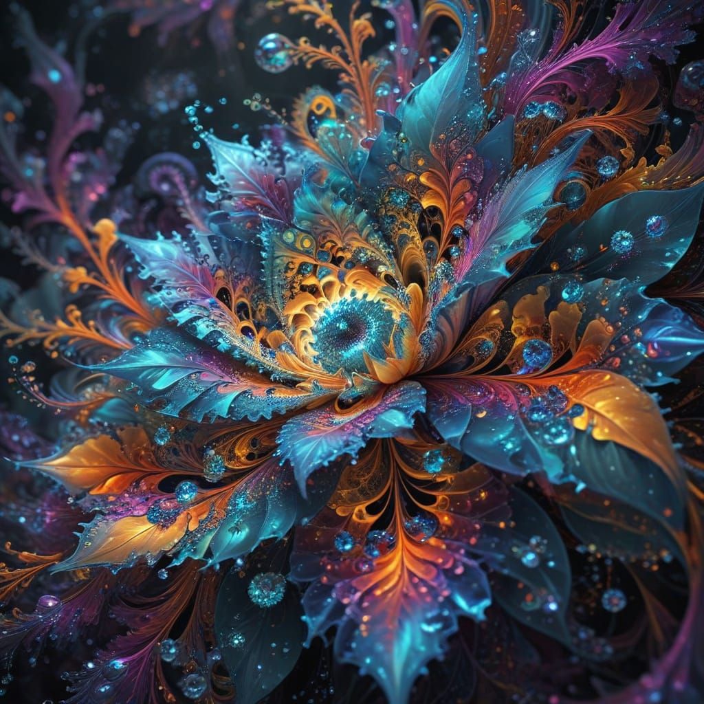 Fractal Bloom in Surreal Garden