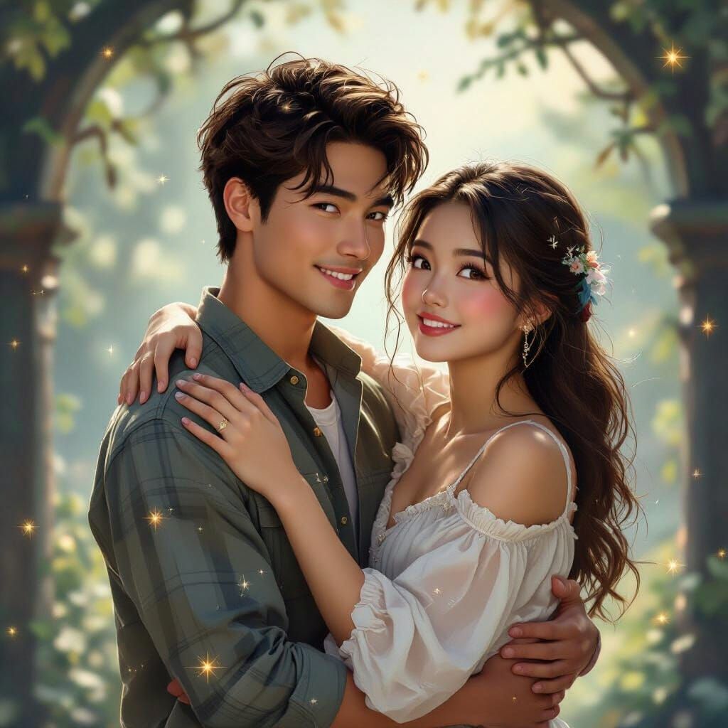 Ethereal Fantasy: Lovers Discovering Constellations