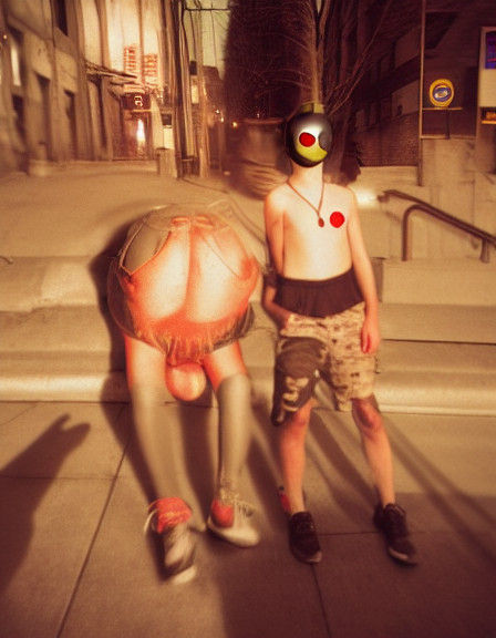 Cyberpunk Portrait in Neon-Lit Post-Apocalypse