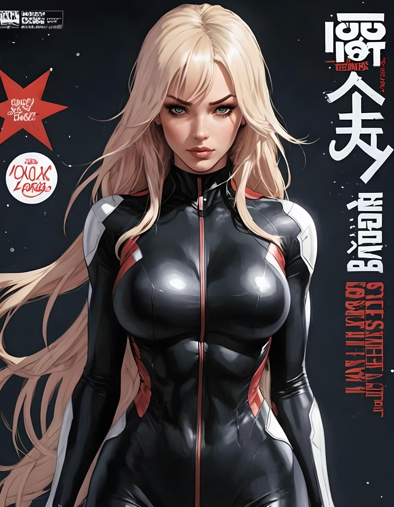 Girl in tight body suit