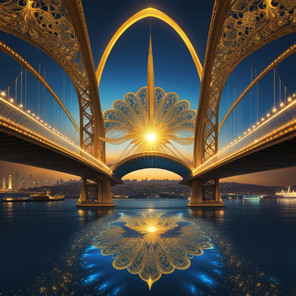 Angelic Guardians Over Istanbul: Abstract Vector Art