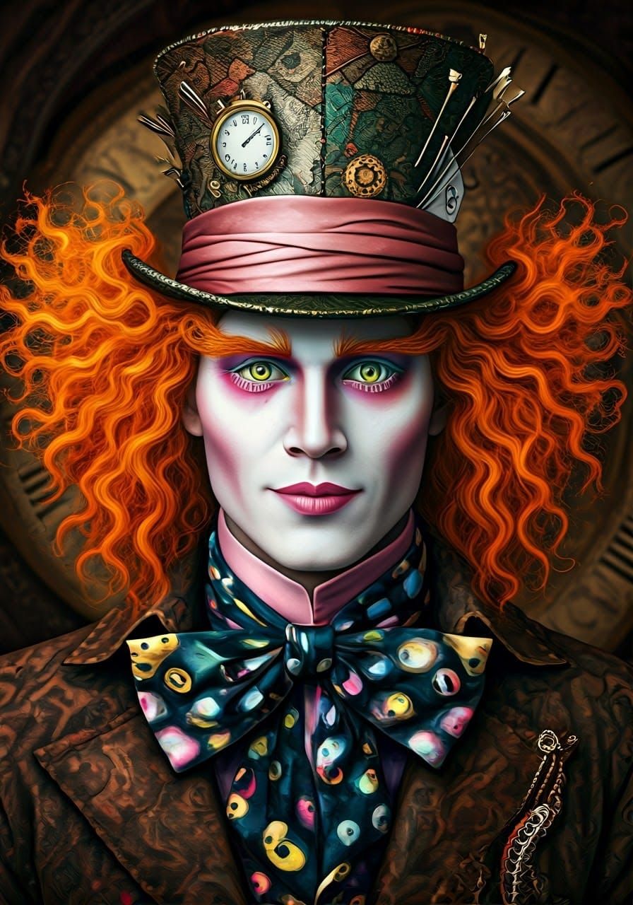 Steampunk Mad Hatter in Whimsical Wonderland