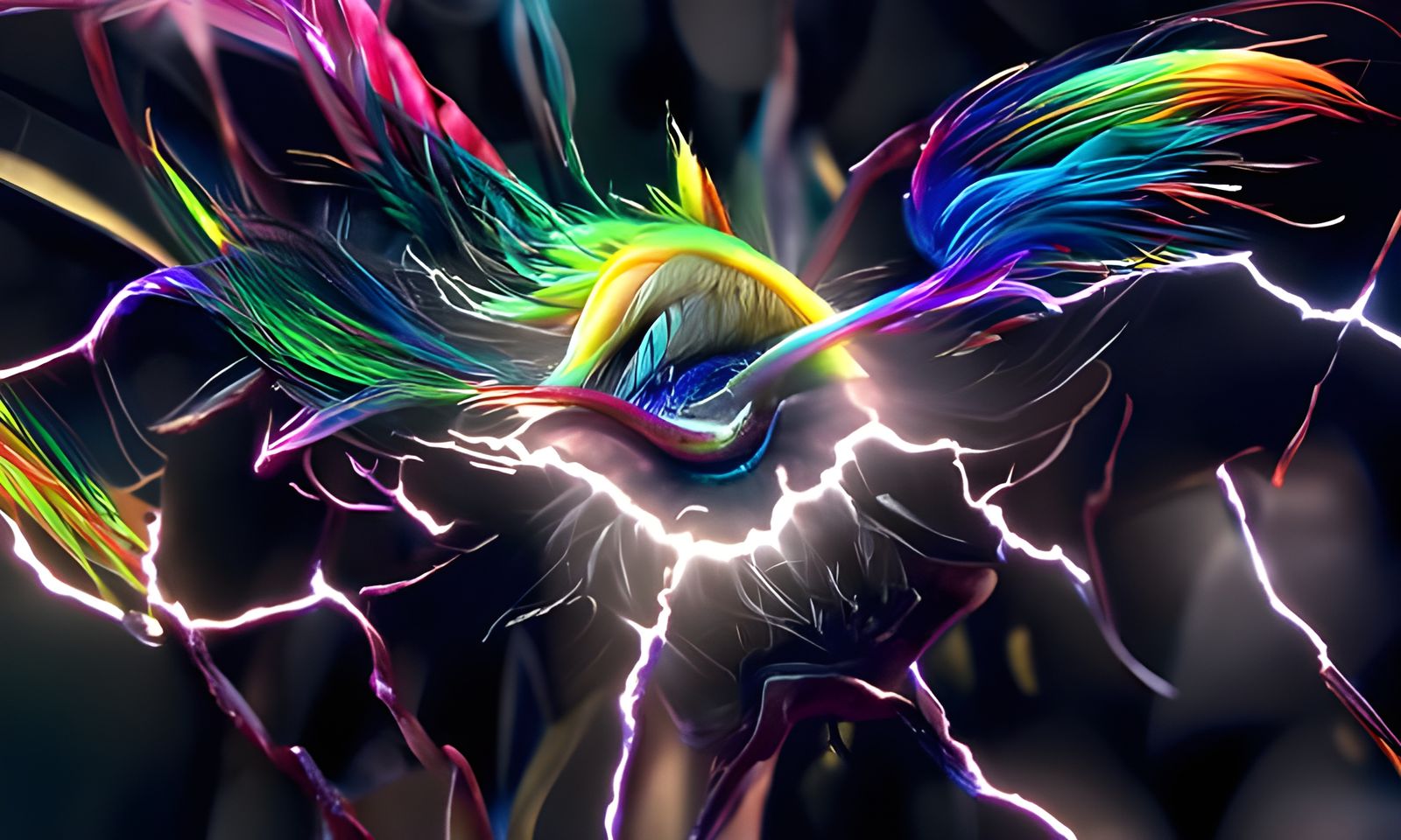 Rainbow Lightning Hybrid in Cosmic Style