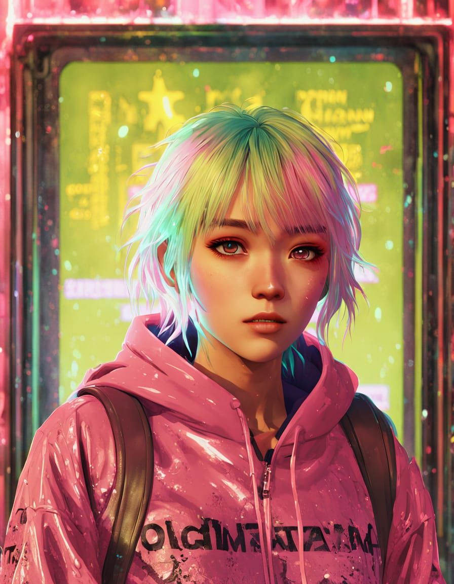 Vibrant Neon Dreams in a Tokyo Alleyway