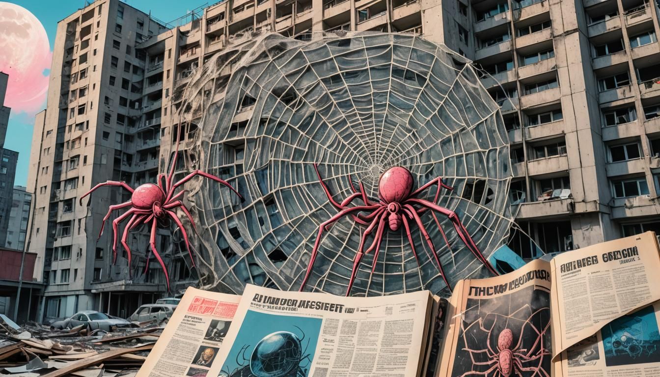Chernobyl Moon Spiders Weaving Cosmic Web