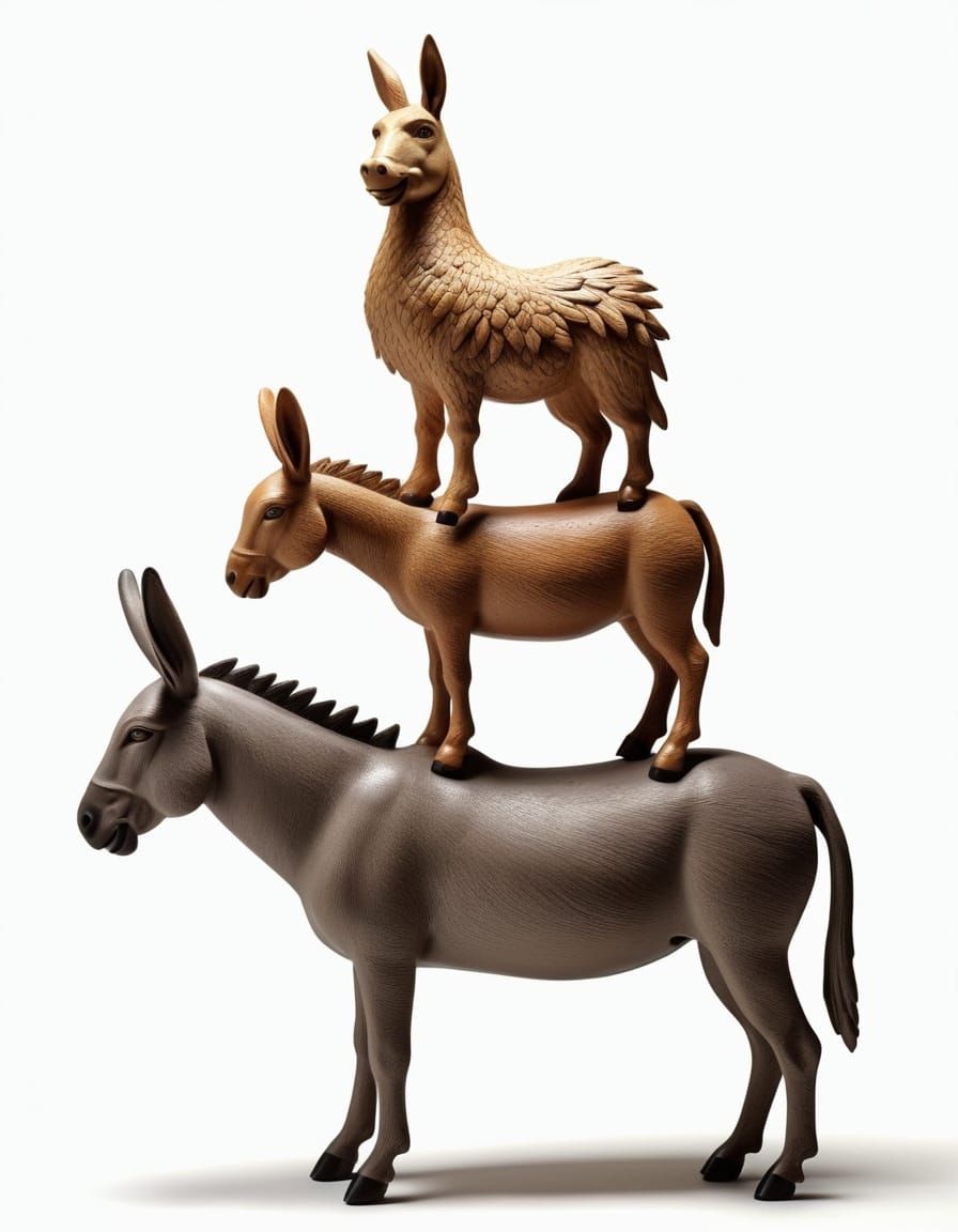 Das Märchen der Bremer Stadtmusikanten: Hier die moderne Alpaka-Variante