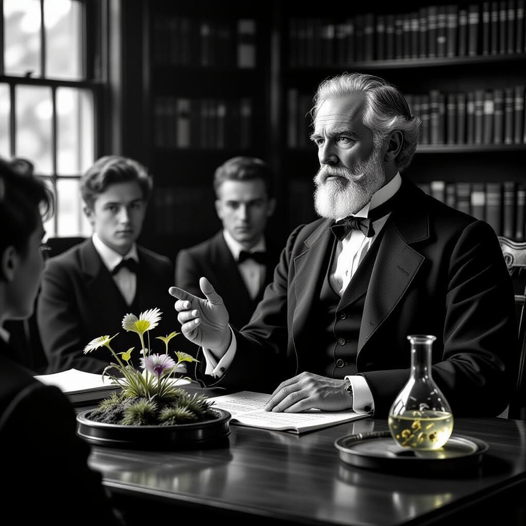 1800s Doctor Lectures Students on Carnivorous Plants and Fle...