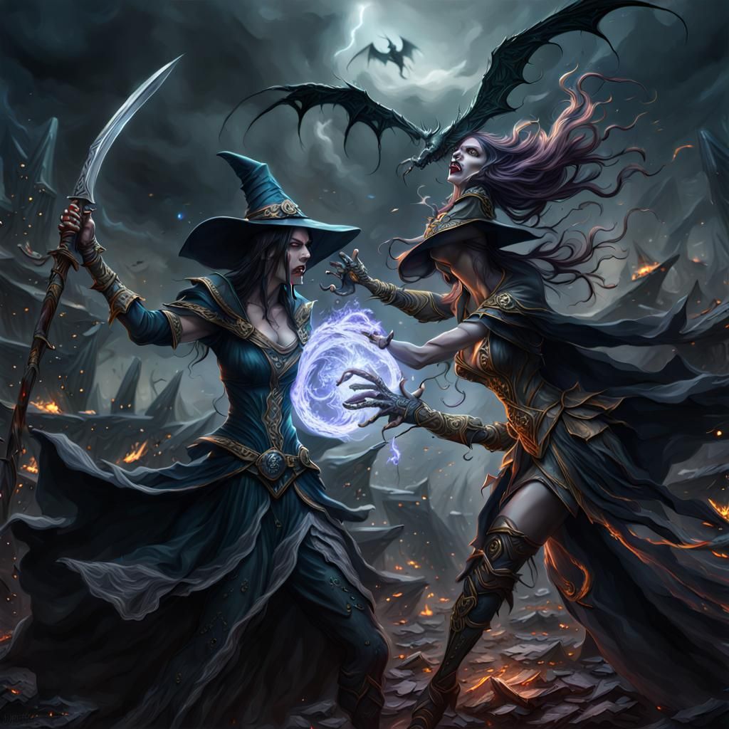 Epic Witch and Goddess Battle in Unreal Engine 5