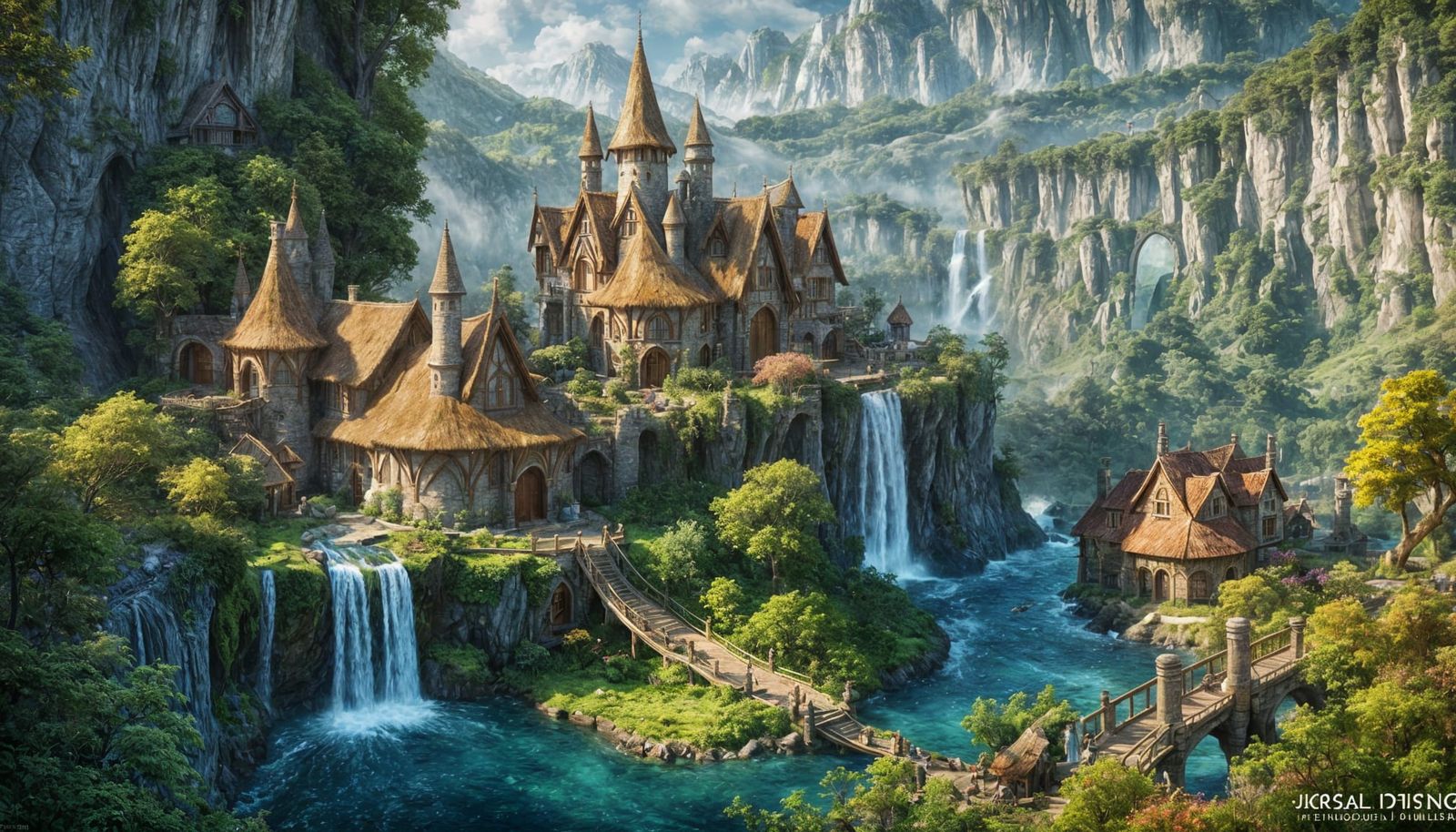 Elven Castle Cottage in Wooded Valley