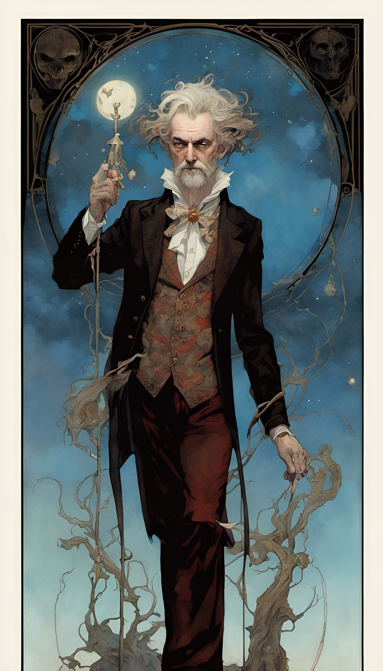 Gothic Tarot: The Magician, Major Arcana Portrait