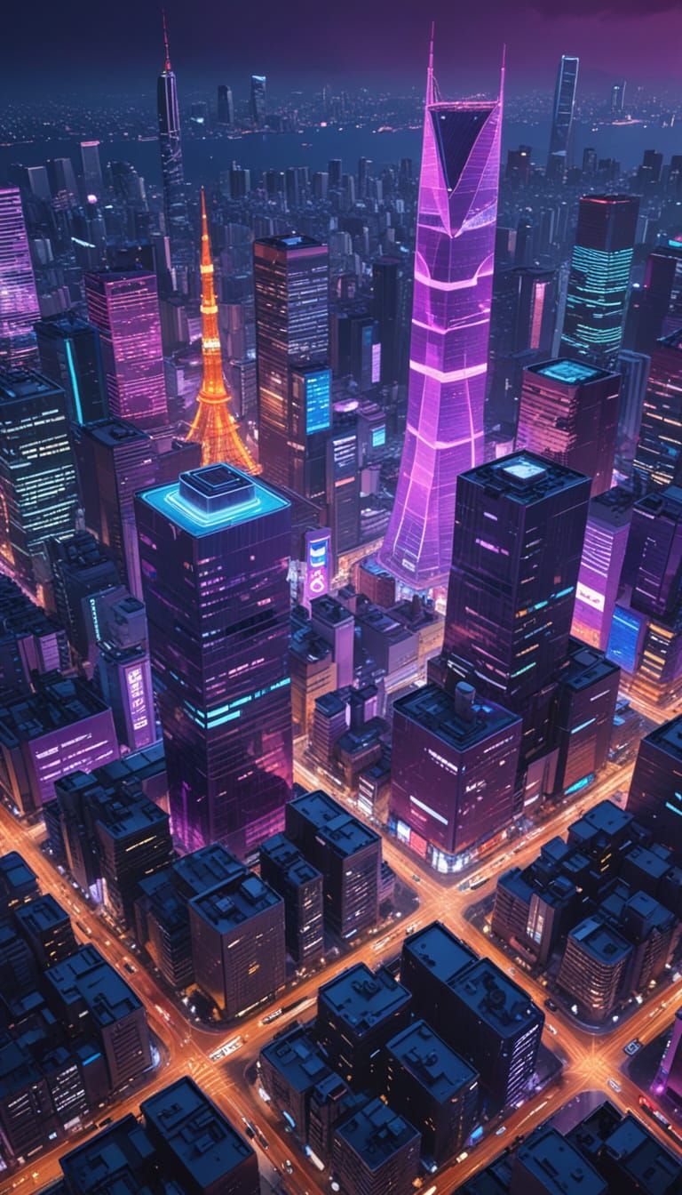 Tokyo's Futuristic Cityscape Unfolds Like a Neon 8