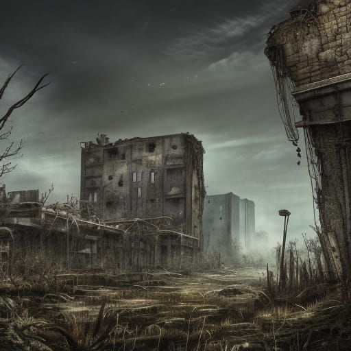 Post-Apocalyptic Flour Mill Ruins in Manchester