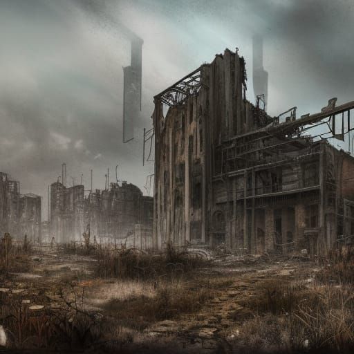 Post-Apocalyptic Flour Mill Ruins in Manchester