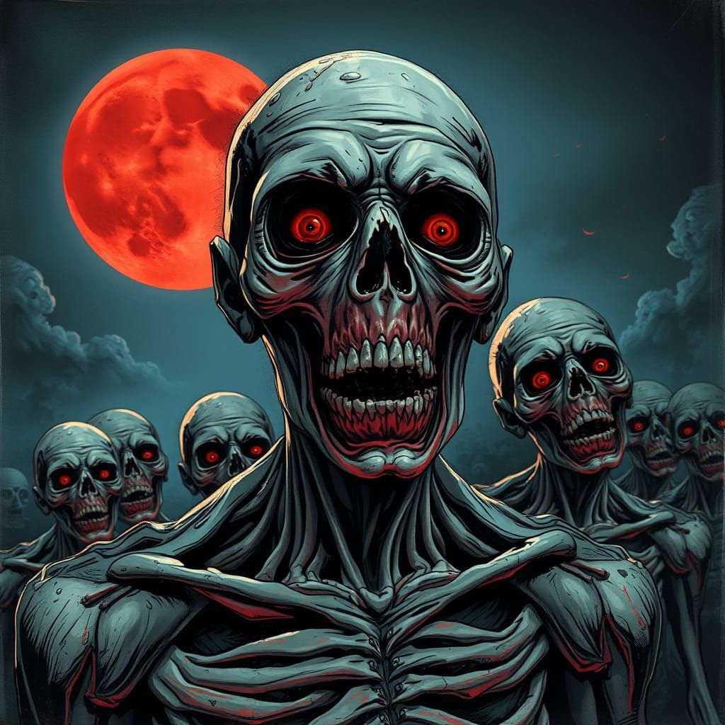 Creepy Zombie Rat in Gothic Surreal Horror Style