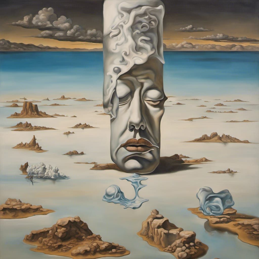 Surrealist Melting Dreamscape in Dali Style
