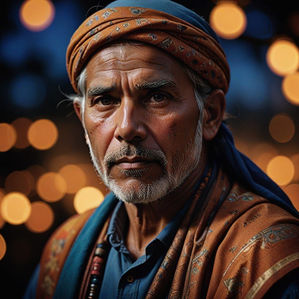 Thoughtful Portrait in Vibrant Color