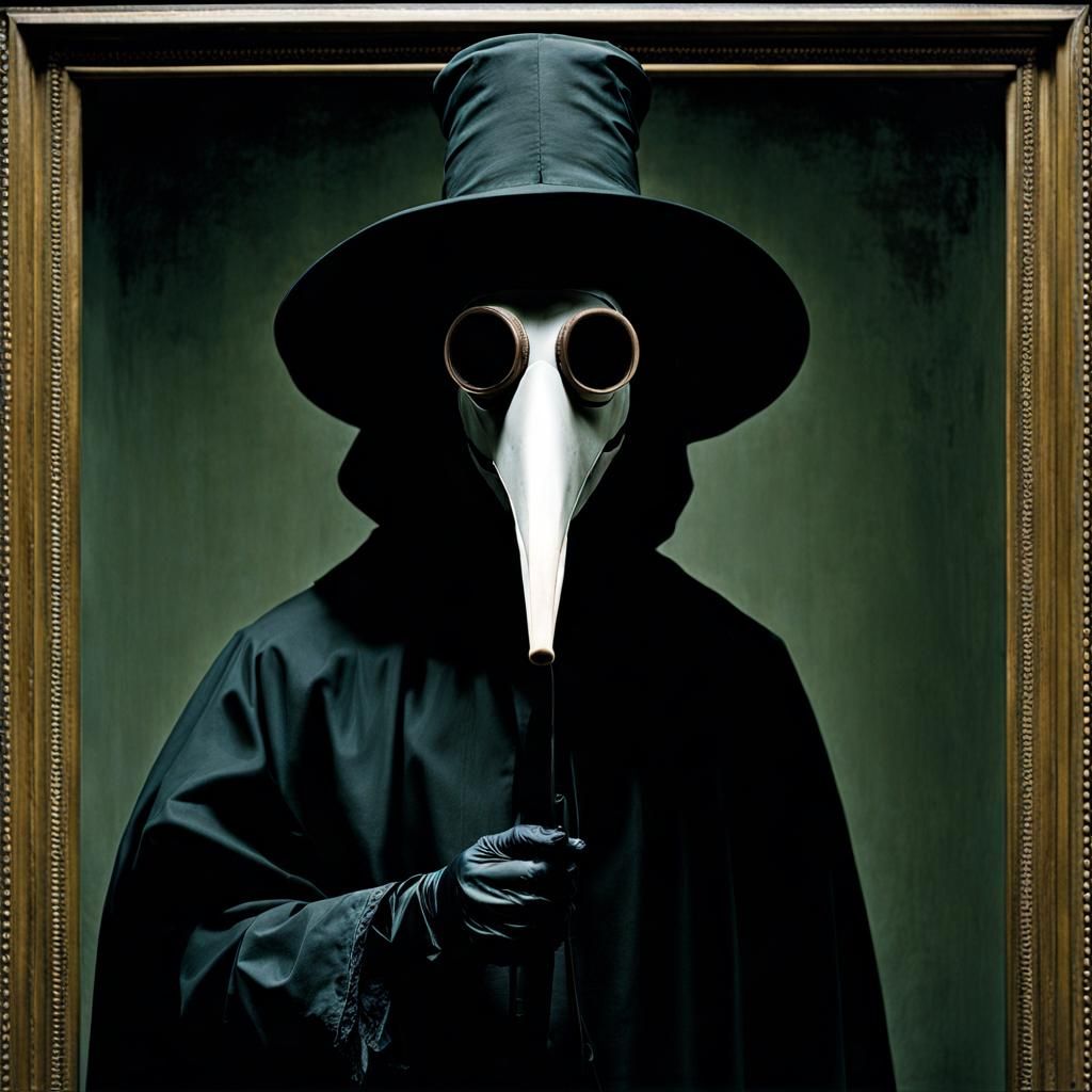 Surreal Plague Doctor Digital Art
