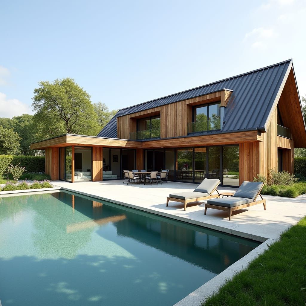 Modern Country House Villa with Garden and Pool