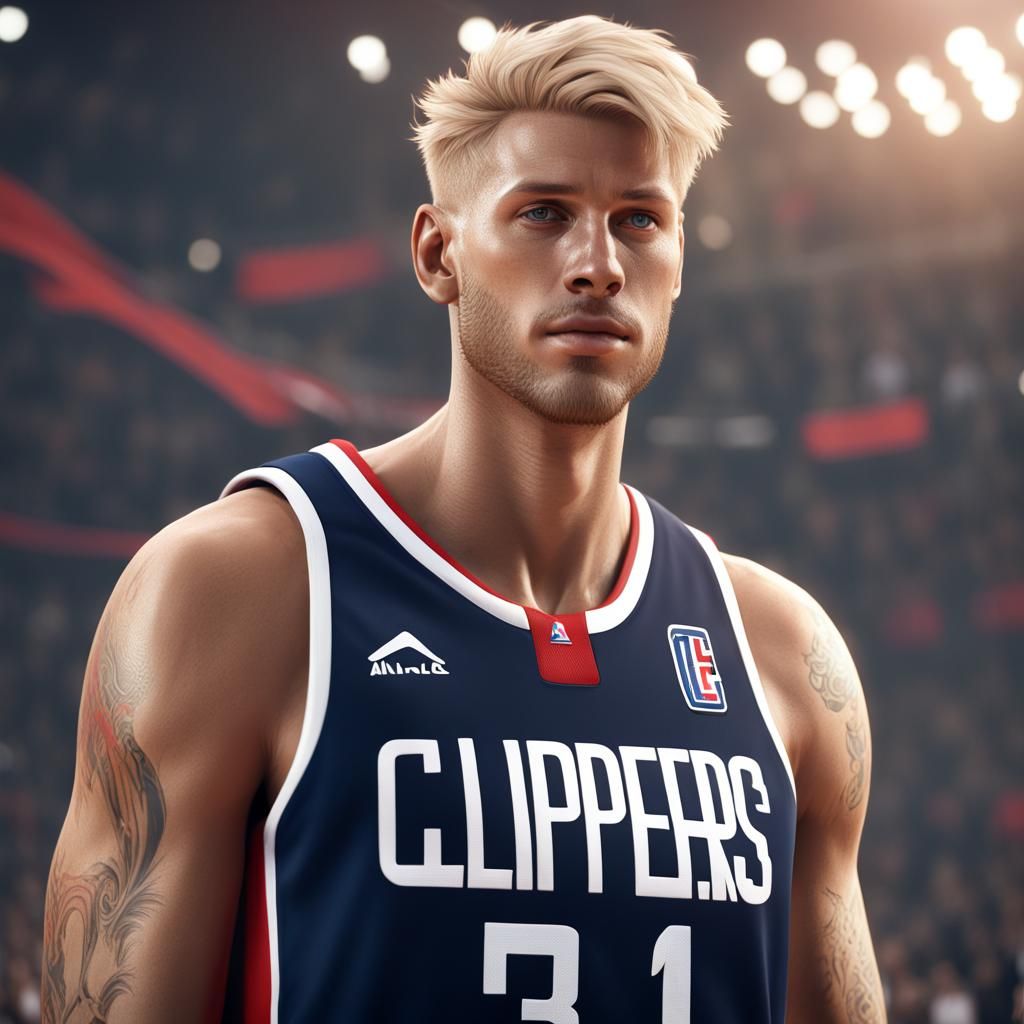Detailed Digital Painting of German Basketball Player