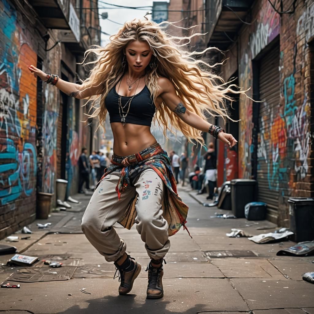 Female Street Dancer in Urban Setting