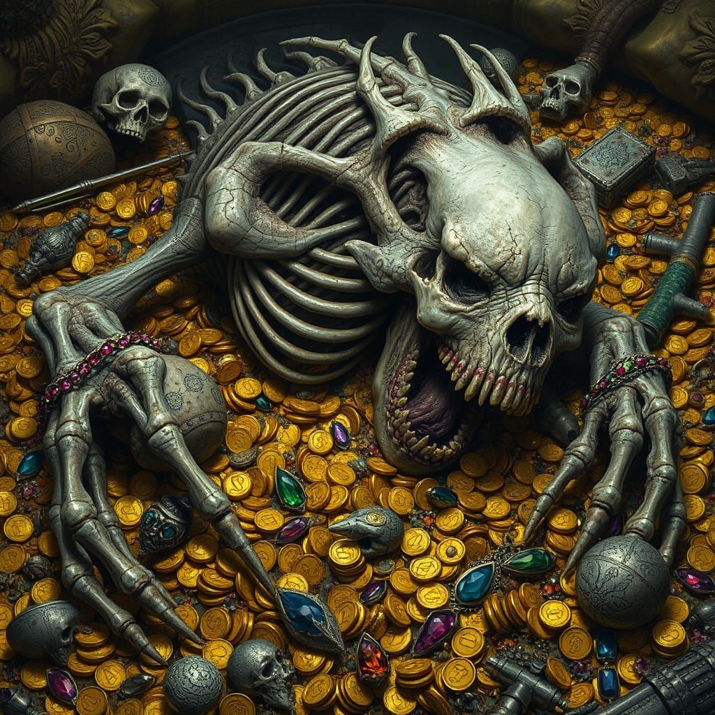 Skeletal Behemoth Buried in a Treasure Trove of Decay