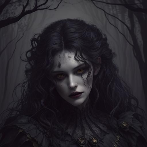 Vampire lady portrait