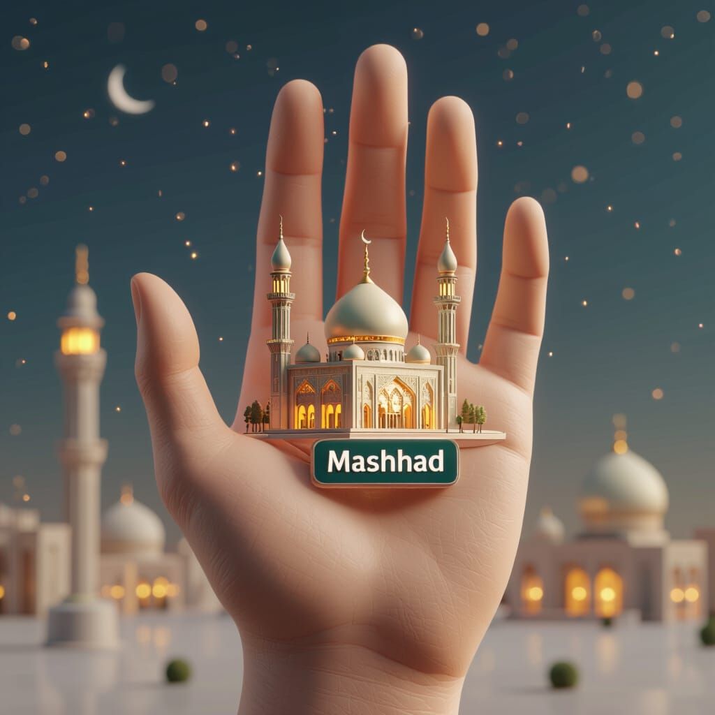 Hyperrealistic Hand Holding 3D Mashhad Model